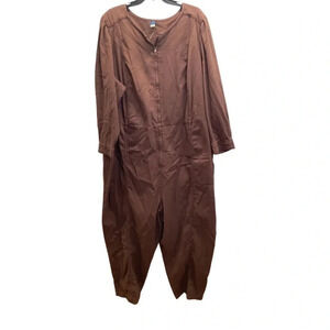 Old Navy Long-Sleeve Zip-Front Cropped Utility Jumpsuit for Women without belt